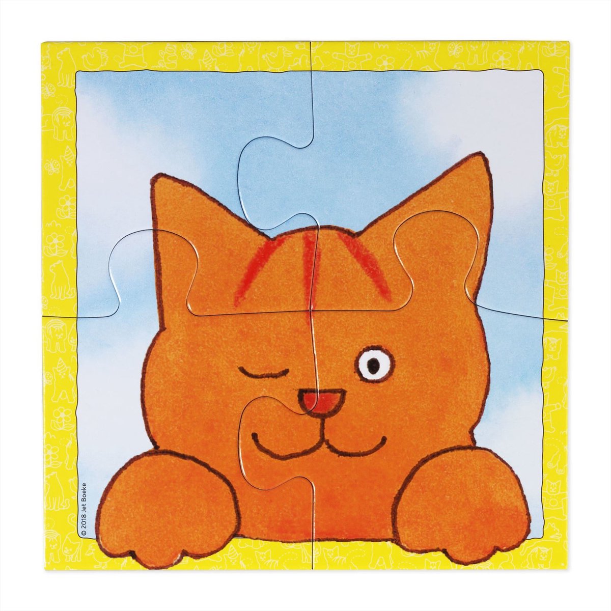Dikkie Dik puzzel 4 in 1 educatief peuter speelgoed - kinderpuzzel 4x6x9x16 stukjes leren puzzelen - cadeautip puzzel 3 jaar en ouder - Bambolino Toys — afbeelding 13