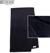 The One Towelling Sporthanddoek - Fitness handdoek - 100% Gekamd katoen - 450 gr/m² - 30 x 130 cm - Zwart