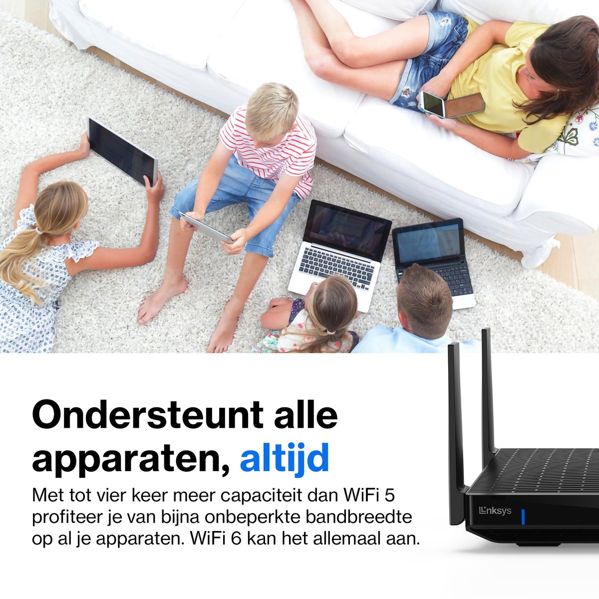 Linksys Hydra Pro 6E MR7500 - Router - Mesh WiFi - 6600 Mbps - WiFi 6E - Tri-Band - Zwart – foto 8