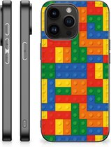 Hoesje Customize Geschikt voor iPhone 15 Pro Max Leuk TPU Back Cover met Zwarte rand Blokken
