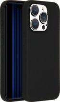 Accezz Hoesje Siliconen Geschikt voor iPhone 15 Pro - Accezz Liquid Silicone Backcover - Zwart