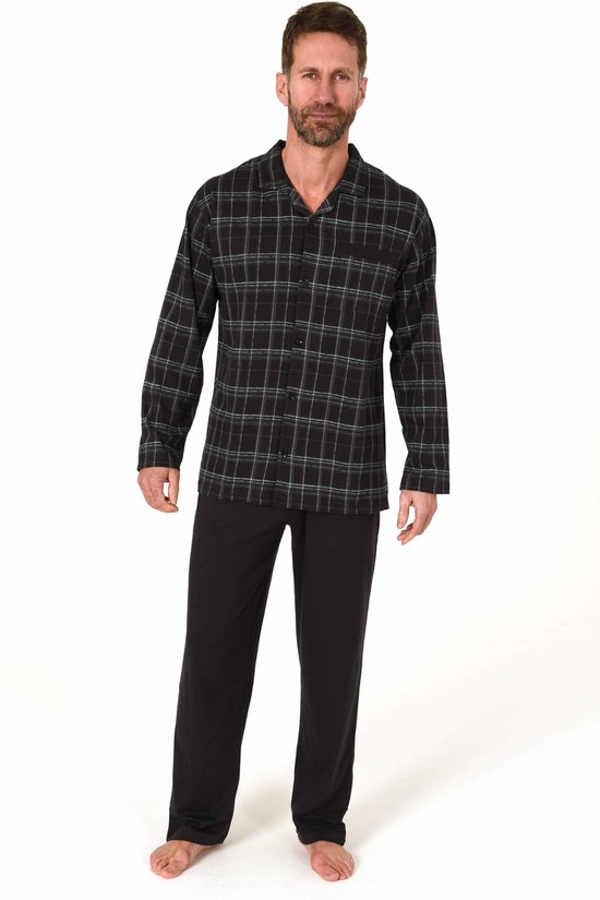 Normann heren doorknoop pyjama Trend 71284 - Grijs - XXL/56