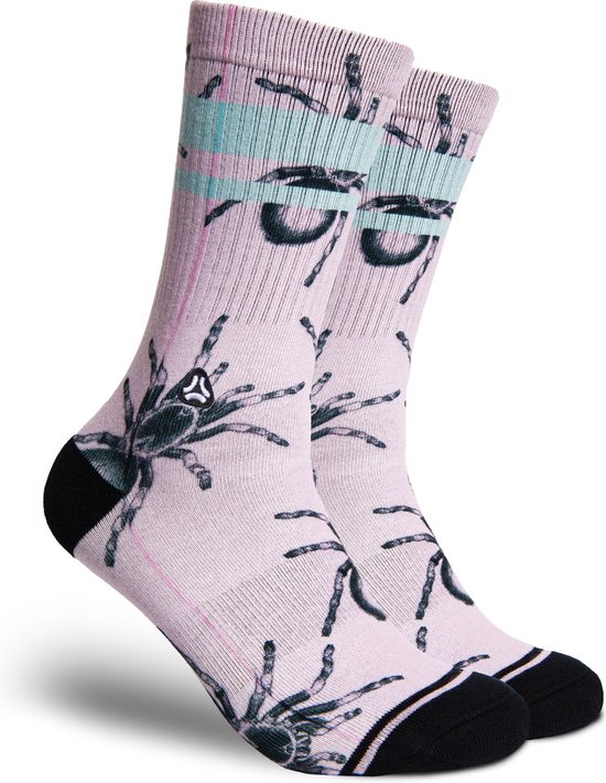 FLINCK Sportsokken - Pink Tarantula - Maat 36-38 - Unisex - Heren Sokken - Dames Sokken - Naadloze sokken - Crossfit Sokken - Hardloop Sokken - Fitness Sokken - Fietssokken