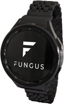 Fungus - Smartwatch bandje - Geschikt voor Samsung Galaxy Watch 6, Watch 5 (Pro), Watch 4 - Metaal - Grof - Zwart