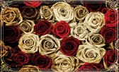 Fotobehang - Vlies Behang - Rode en Gele Rozen - 312 x 219 cm