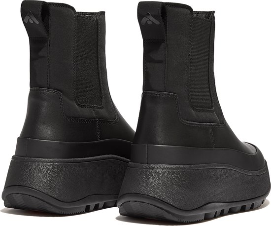 FitFlop F Mode Waterbestendige Flatform Chelsea Laarzen ZWART