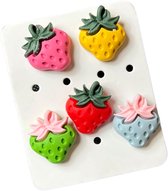 Pin Brooch Stitch Pin Boutons Set Fraise Cinq Couleurs 5 Pins