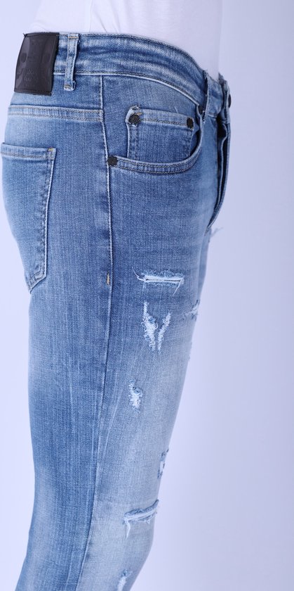 Jeans slim délavé pour homme avec stretch -1098 - Blauw