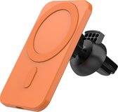 Mobigear Telefoonhouder Auto Zuignap Voorruit | Mobigear Magnetisch Verstelbaar Universeel Oranje