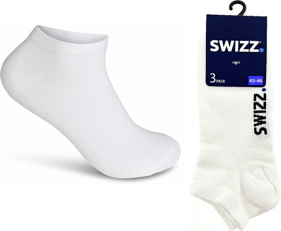 Swizz Sneakersokken 6 paar - Wit - Maat 43/46