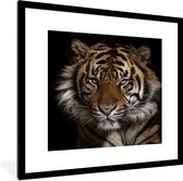 Affiche avec cadre Tigre - Animaux sauvages - Portrait - 40x40 cm