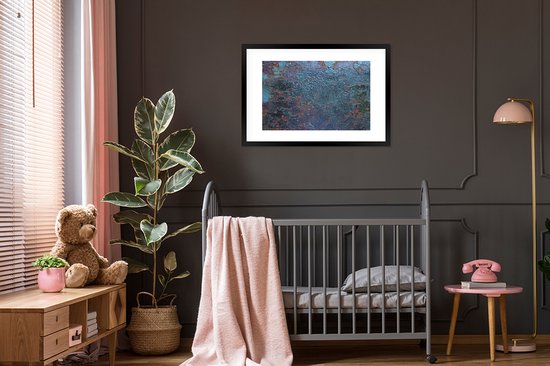 Cadre photo avec affiche - Rouille - Aqua - Blauw - 90x60 cm - Cadre pour affiche
