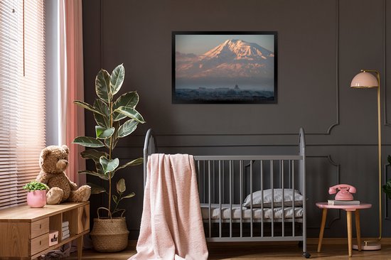 Cadre photo avec affiche - Mont Ararat avant le lever du soleil en Turquie - 90x60 cm - Cadre pour affiche