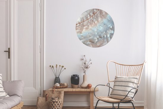 Cercle mural - Cercle mural intérieur - Coquillages - Abstrait - Nature - 60x60 cm - Décoration murale - Peintures ronds - Décoration chambre adulte