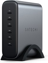Satechi 200W USB-C 6-port gan charger - geschikt voor MacBook - space gray