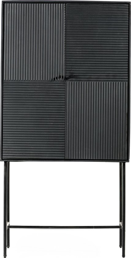 Black Piano - Buffetkast - 80 cm - zwart - mango | bol.com