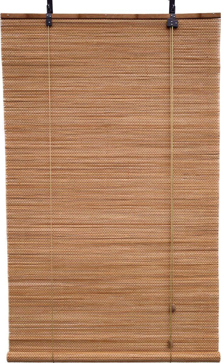 Bamboebaas bamboe rolgordijn Luca - Bruin - 100 x 160 cm