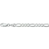 Glams Ketting Figaro 4,0 mm - Zilver