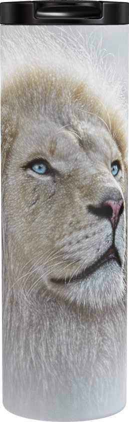 Foto: Leeuw white lion portrait thermosbeker 500