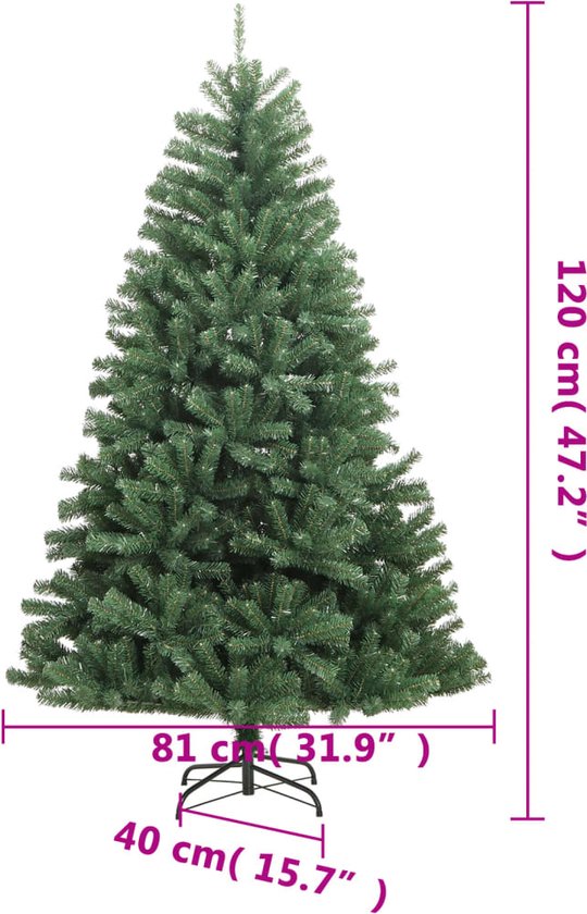 HOMCOM kerstboom 1,2 m dennenboom kunstspar 657 takken