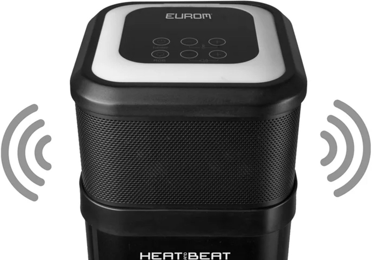 Eurom Heat and Beat Tower - Freestanding patio heater with speaker