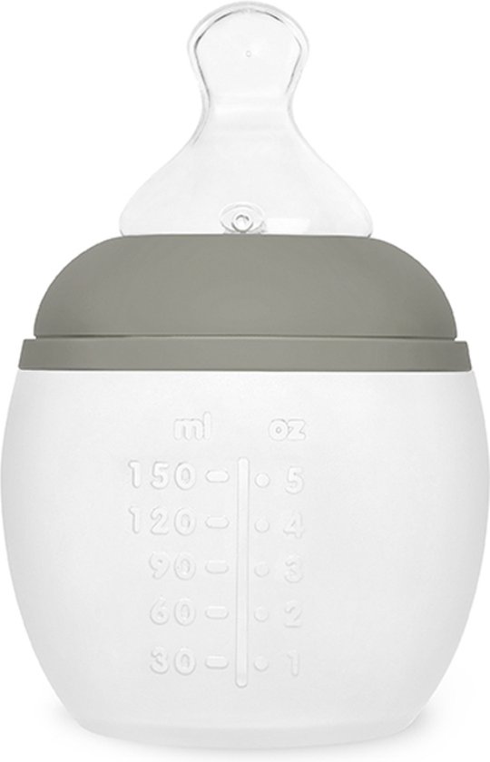 Silicone Babyfles 150 ml (05 Oz) Kaki - Elhée — afbeelding 5