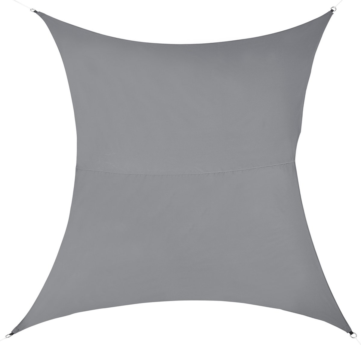 Zonnezeil Ben - Waterafstotend Rechthoekig - 2x4m - Donkergrijs - UV Bescherming