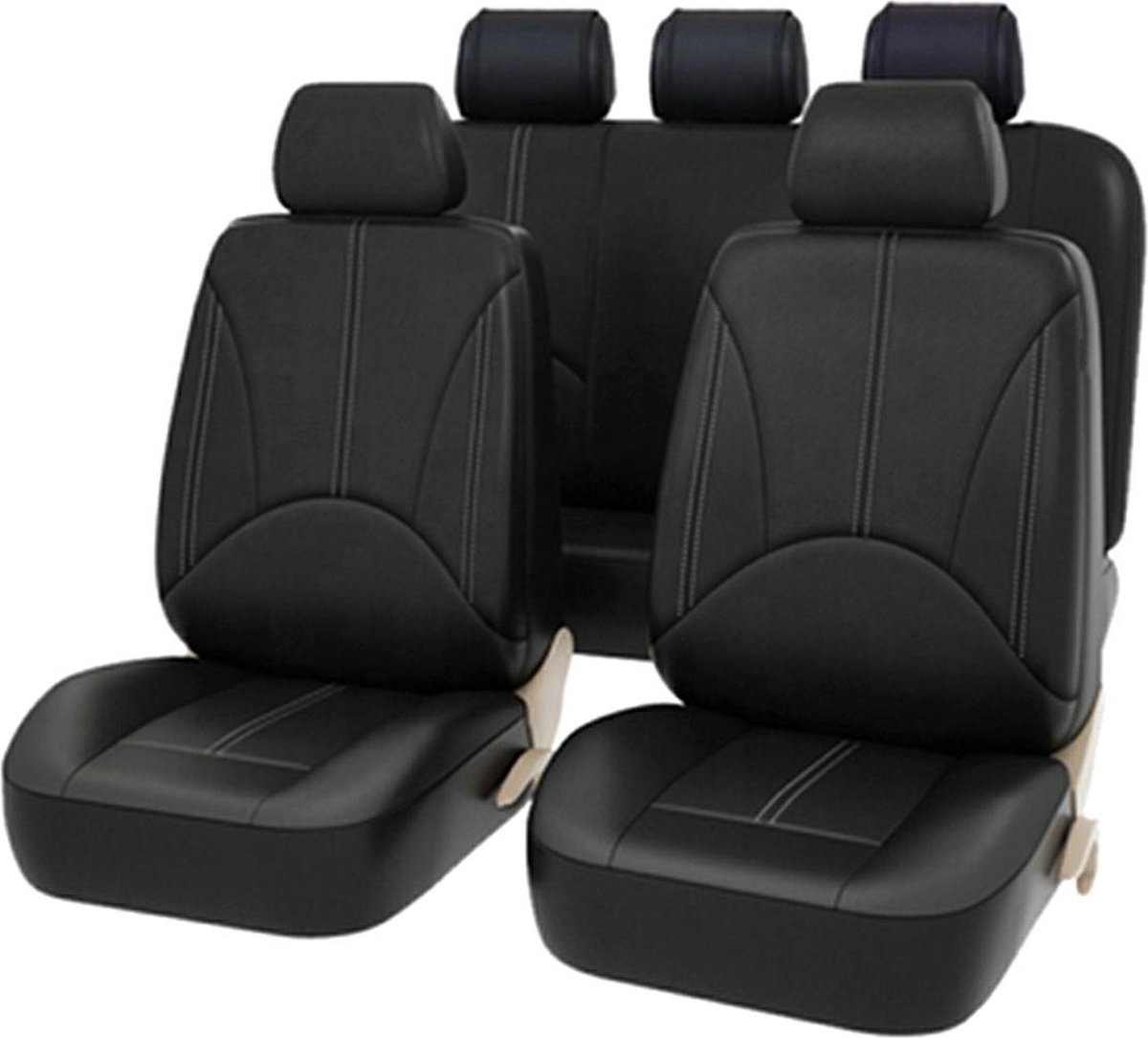 Housse De Siège Voiture Auto pour Seat Altea Comfort Noir éco-cuir