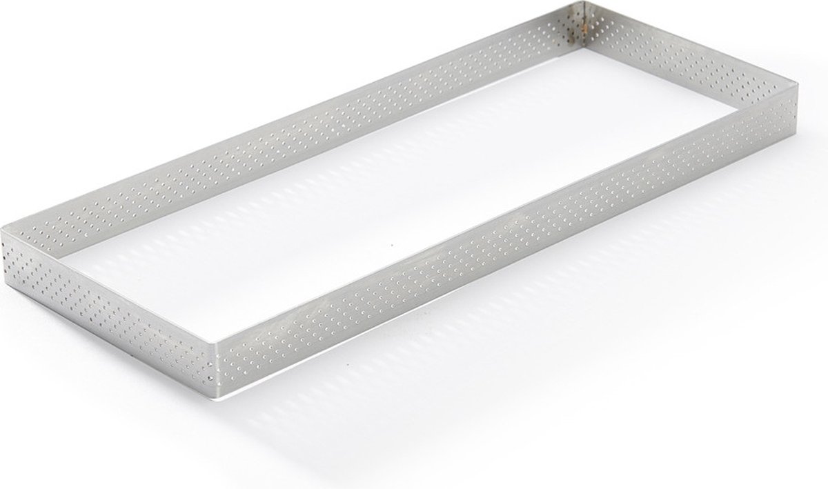 De Buyer Perforated Rectangular Cake Ring 28x11x2 cm Roestvrij Staal