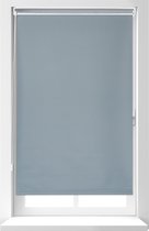 Relaxdays rolgordijn verduisterend 160 cm - raamverduistering grijs - isolerend - klemmen - 80x160cm