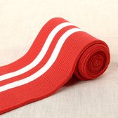 Boordstof gestreept - 85cm x 120cm - rood