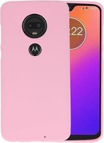 Bestcases Color Telefoonhoesje - Backcover Hoesje - Siliconen Case Back Cover voor Motorola Moto G7 / G7 Plus - Roze