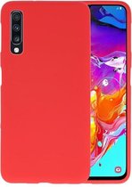 Bestcases Color Telefoonhoesje - Backcover Hoesje - Siliconen Case Back Cover voor Samsung Galaxy A70 - Rood