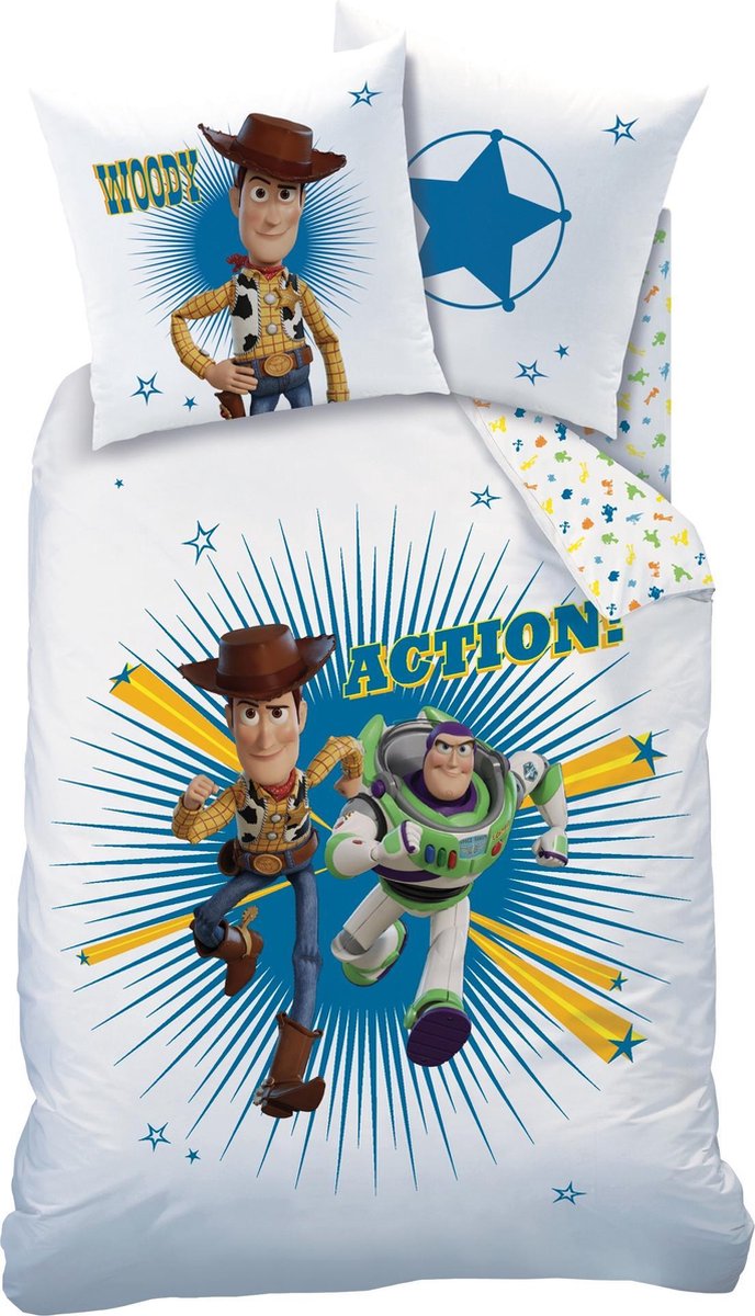 Toy Story Action Dekbedovertrek - Eenpersoons - 140 x 200 cm - Multi |  bol.com