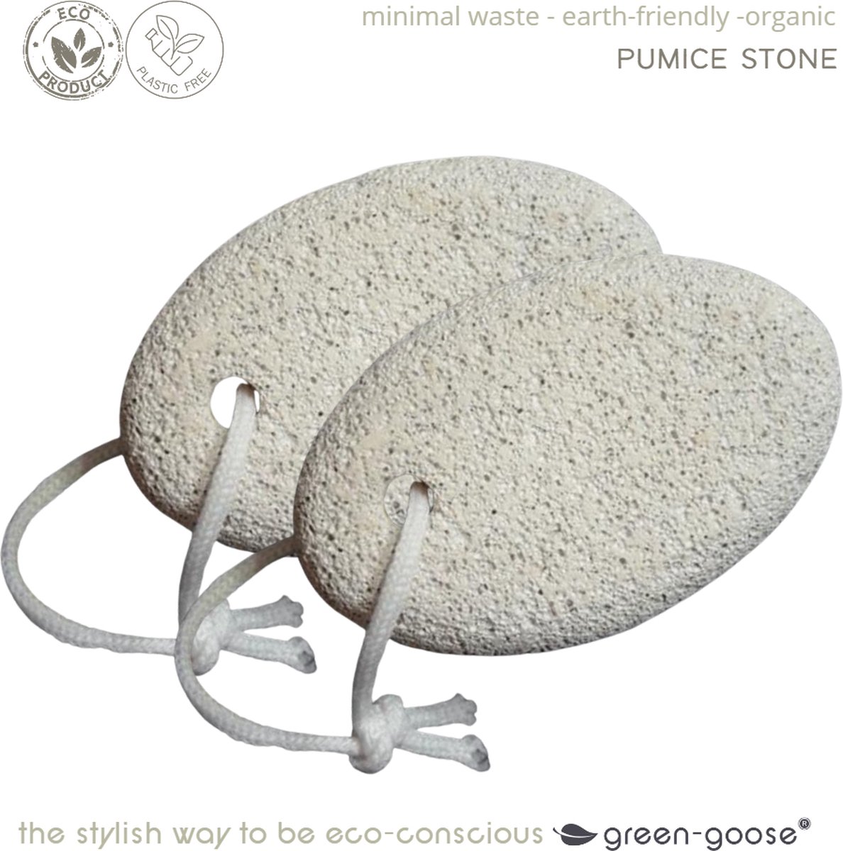 2 STUKS Natuurlijke Puimsteen voetsteen - Eelt - Pumice Stone - 100% Natuurlijk