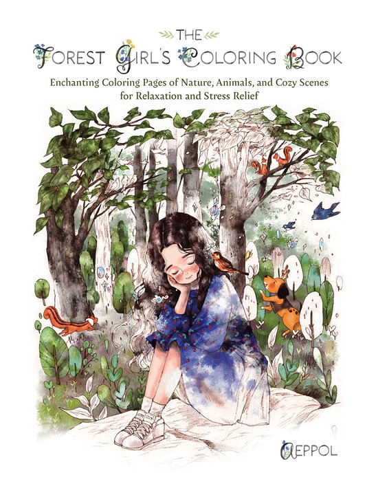The Forest Girl's Coloring Book - cover