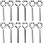 10 Stuks Oogschroeven M5 X 80 Mm Roestvrij Staal Met Pluggen - Stevige Wandhaken Tot 150 Kg