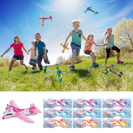 HENBRANDT – Lot De 12 Planeurs Volants, Jouets D'extérieur Pour Enfants, Avions En Mousse à Lancer