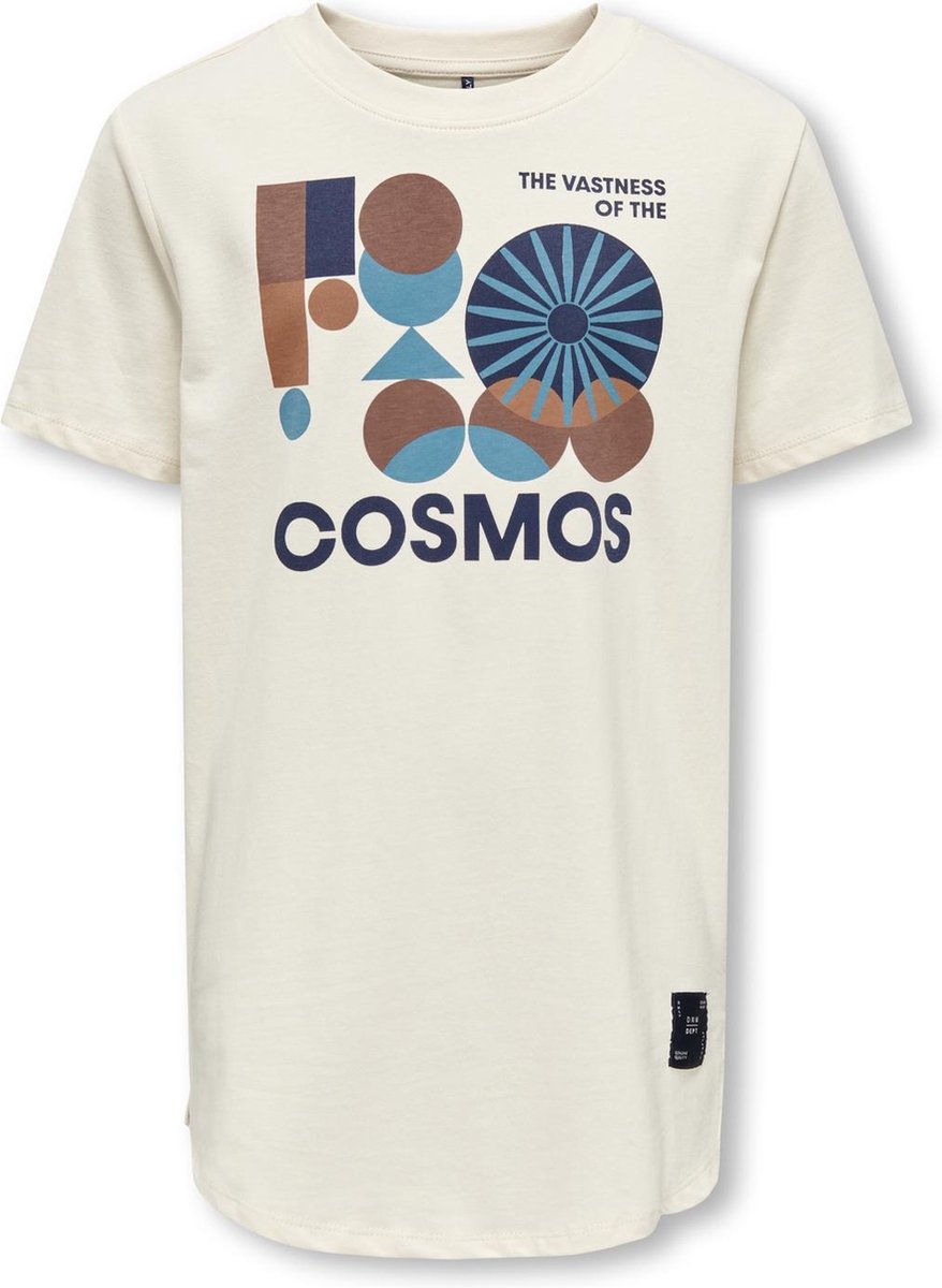 ONLY - T-shirt - Maat 170/176 - Jongens - Creme - katoen
