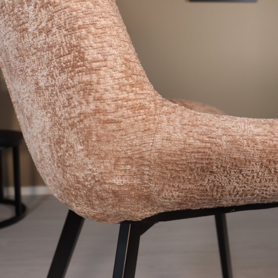 Chaise de salle à manger Susta chaise de salle à manger en chenille taupe