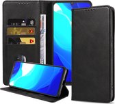 Smartphonica Étui pour Xiaomi Mi 10 Lite Étui en Simili Cuir avec Fermeture Magnétique et Porte-cartes Book Case avec Couverture - Zwart pour Xiaomi Mi 10 Lite