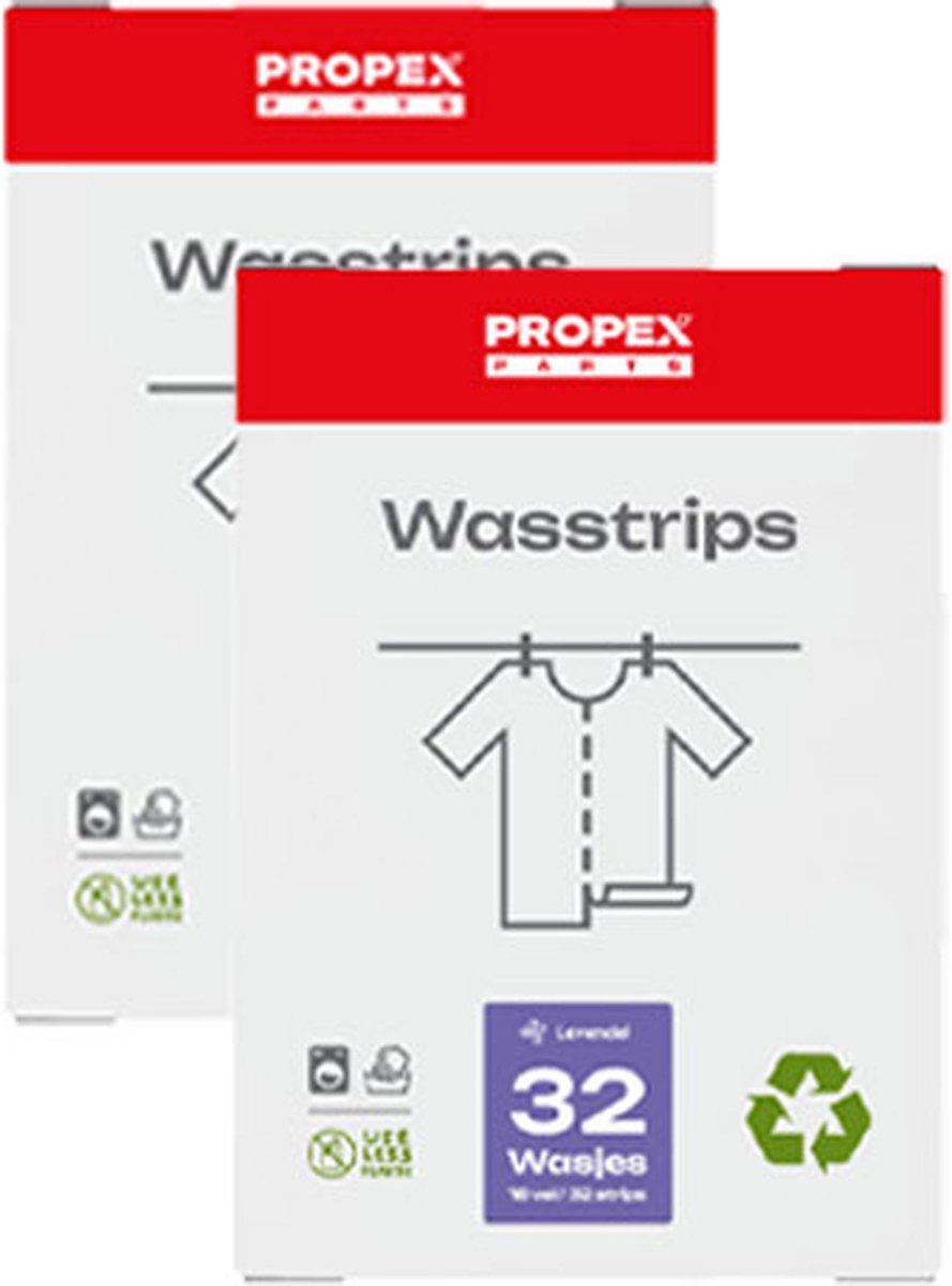 Goedkoopste Propex Lavendel Wasstrips - 64 Wasbeurten - Kalmerend Geurend Wasmiddel in Strips - Plasticvrij, Vegan & Milieuvriendelijk - Wasmiddeldoekjes voor Witte en Bonte Was
