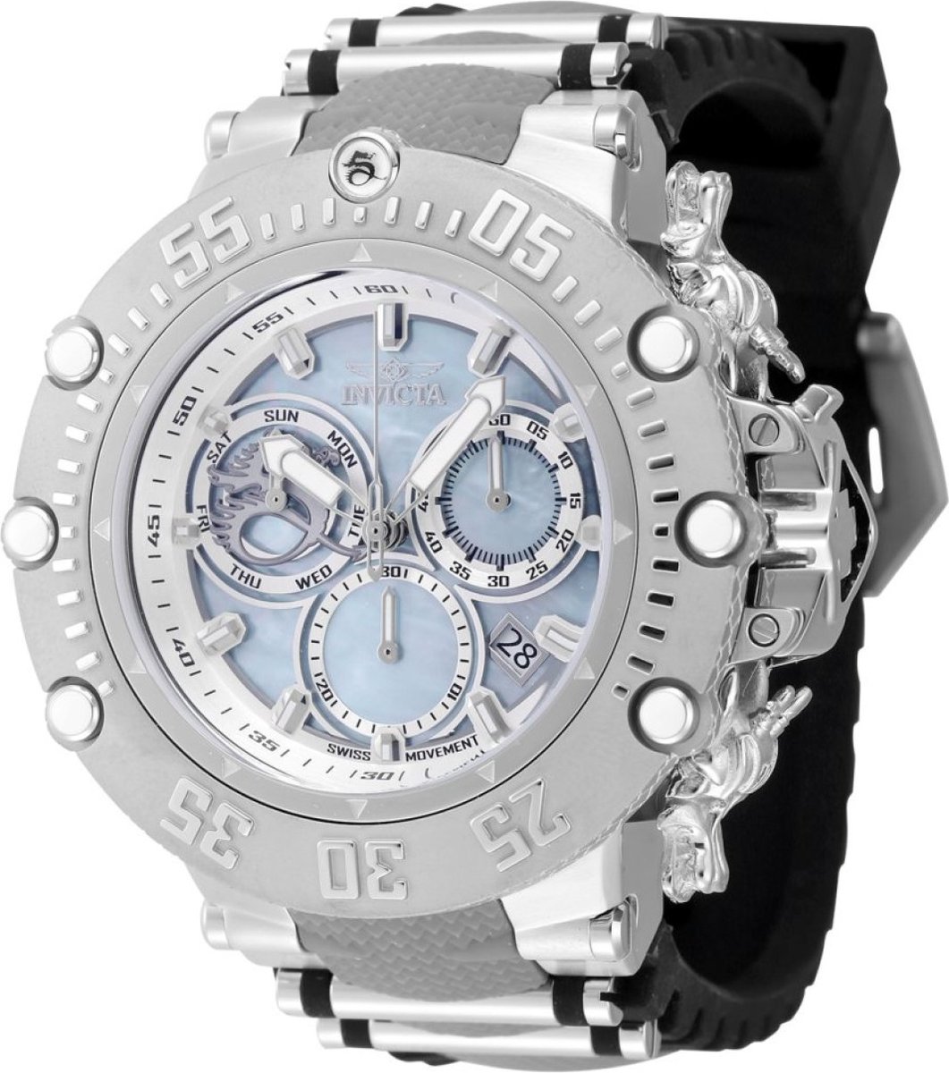 Invicta Subaqua 47612 Heren Horloge - Waterdicht - Analoog - Quartz Uurwerk - Roestvrij Staal met parelmoeren Wijzerplaat - 52mm