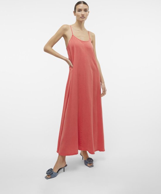 VERO MODA Vmharper Sl Strap Maxi Jurk voor dames, zwart, L