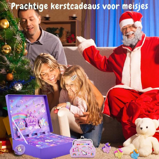 Calendrier De L'Avent Licorne 2024 - 24 Surprises Bijoux Et Accessoires Pour Filles