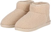 Apollo - Chaussons teddy femme - Doublure fausse fourrure - Taupe - Taille 37/38 - Pantoufles femme - Pantoufles femmes femme