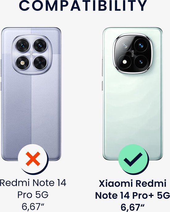 Hoesje voor Xiaomi Redmi Note 14 4G, schokbestendige premium lederen flip telefoonhoes met standaard kaartsleuven en magnetische sluiting, compatibel