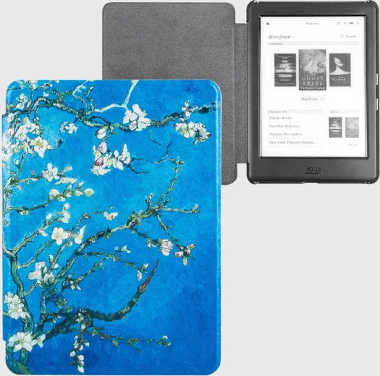 Lunso - Geschikt voor Kobo Glo / Glo HD / Touch 2.0 hoes (6 inch) - sleep cover - Van Gogh Amandelbloesem — afbeelding 5