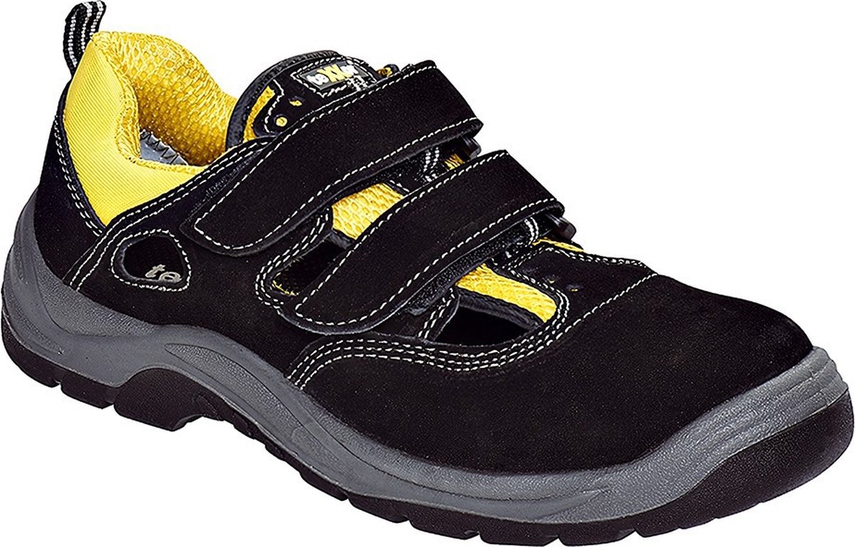 teXXor S1-Sicherheitsklettsandale Romans Schwarz/Gelb-46