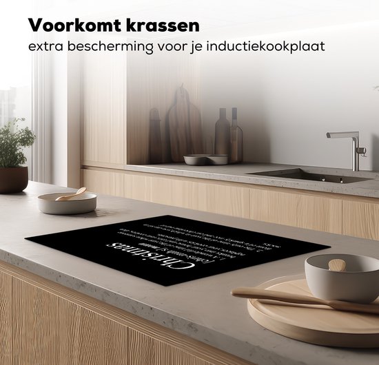 KitchenYeah® Inductie beschermer 70x52 cm - Kerst - Christmas definitie - Spreuken - Quotes - Kookplaataccessoires - Afdekplaat voor kookplaat - Inductiebeschermer - Inductiemat - Inductieplaat mat